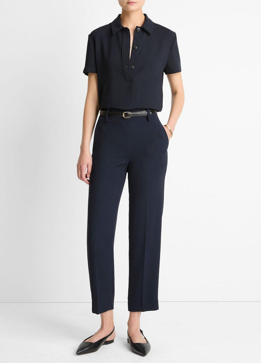 VINCE Women Crepe Tapered Pull-On Pant in Trousers