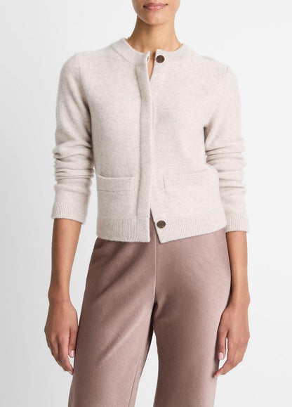 VINCE Women Plush Cashmere Shrunken Cardigan in Cardigans