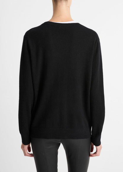 VINCE Women Cashmere Weekend V-Neck Sweater in V-Neck
