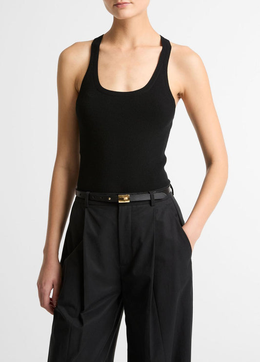 VINCE Women Milano-Stitch Scoop-Neck Sweater Tank in Tank Tops