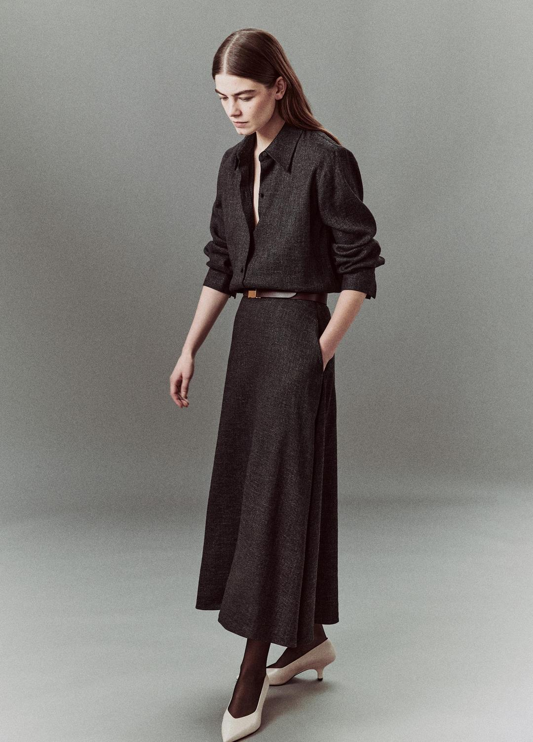 VINCE Women Italian Jaspe Full Skirt in Skirts