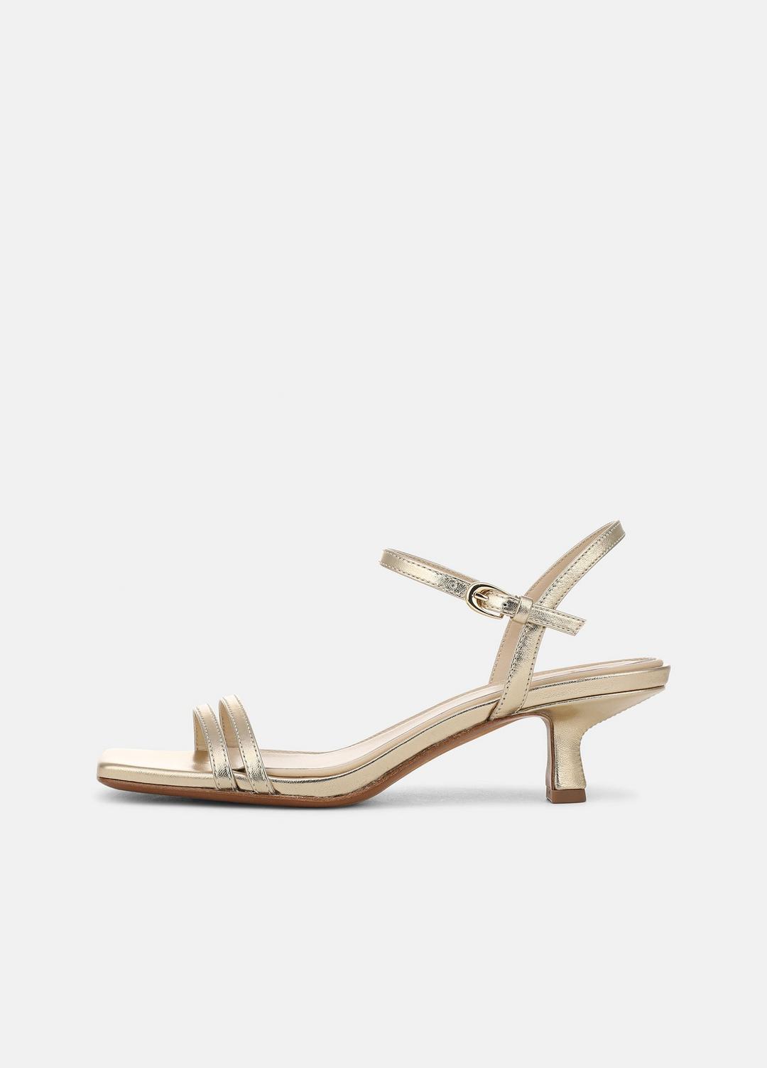 VINCE Women Tilda Metallic Leather Heeled Sandal in Heels