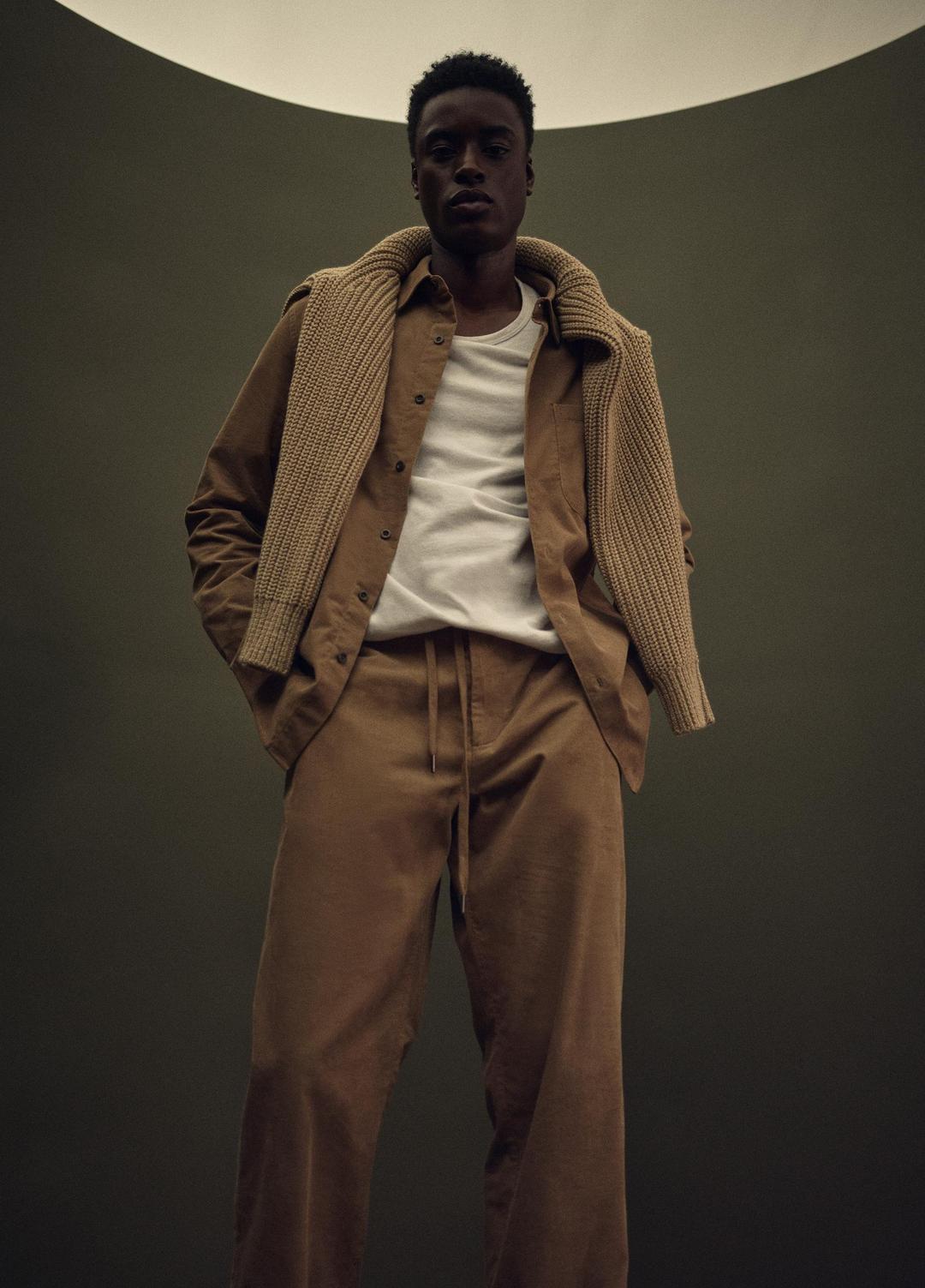 VINCE Men Louie Relaxed Cotton Corduroy Elastic-Waist Pant in Trousers