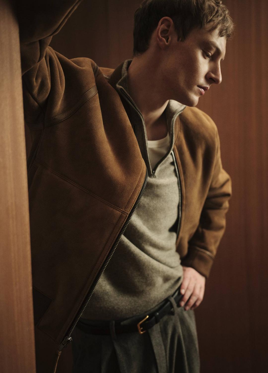 VINCE Men Cashmere Quarter-Zip Sweater in Quarter Zip