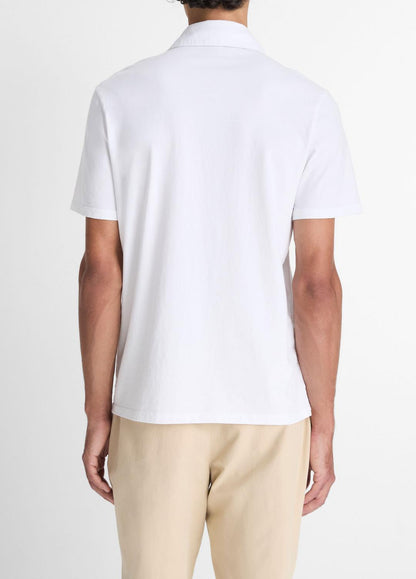 VINCE Men Garment Dye Cotton Polo Shirt in Henleys & Polos