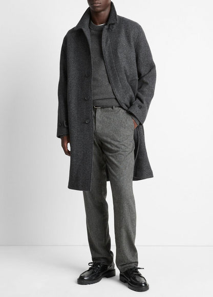 VINCE Men Italian Wool-Blend Balmacaan Coat in Coats