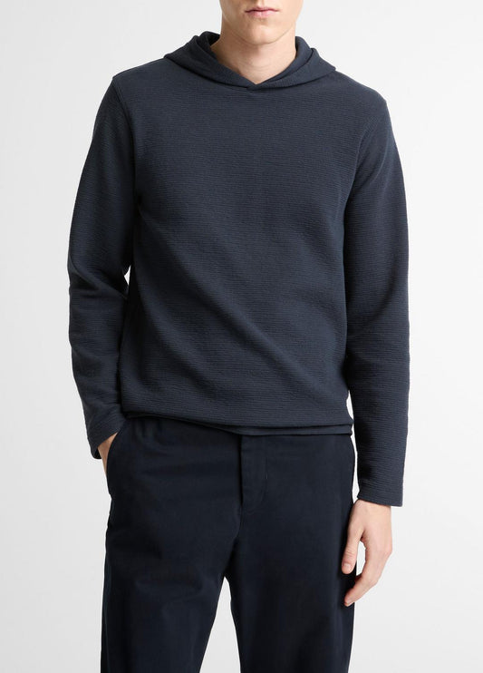 VINCE Men Variegated Stripe Double-Face Cotton-Blend Hoodie in Sweatshirts & Hoodies
