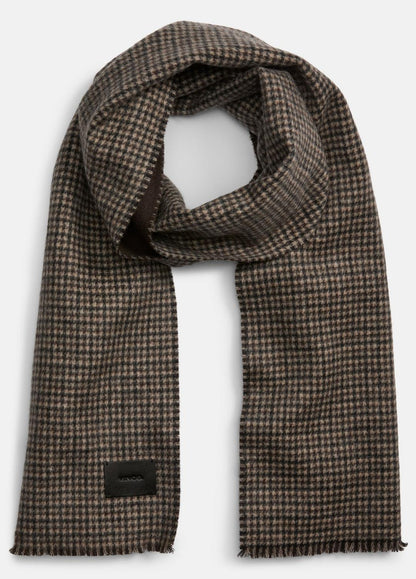 VINCE Men Double-Face Houndstooth Wool-Cashmere Scarf in Scarves & Hats