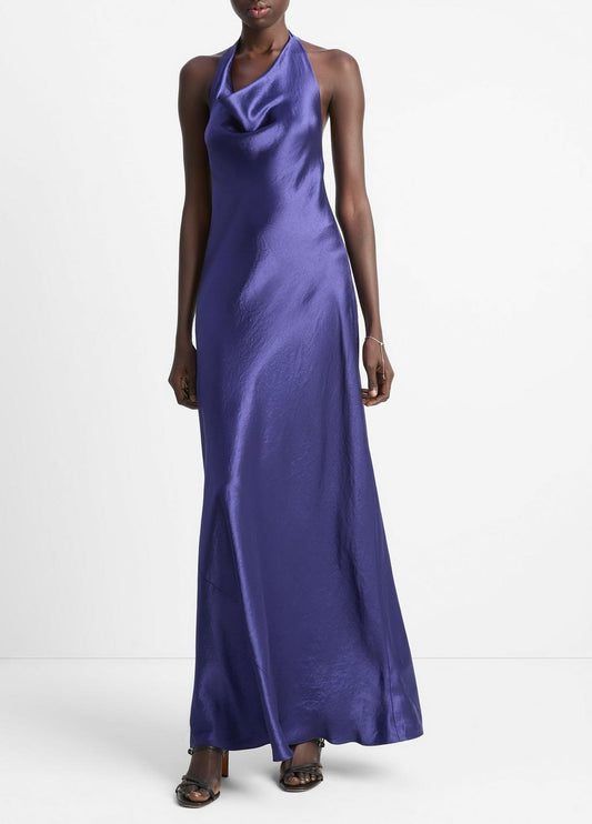 VINCE Sale Satin Cowl-Neck Maxi Dress in Dresses & Skirts