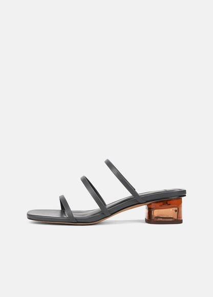 VINCE Sale Palm Springs Leather Heeled Sandal in Shoes